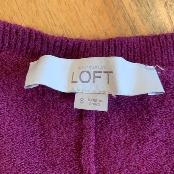 LOFT Maroon Warm Crew Neck Tunic Sweater for Fall or Winter Women’s Small - Picture 7 of 9